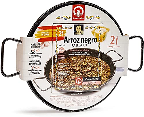 Paella-Set aus schwarzem Reis für 2 Personen mit Paella-Pfanne - Carmencita von Carmencita