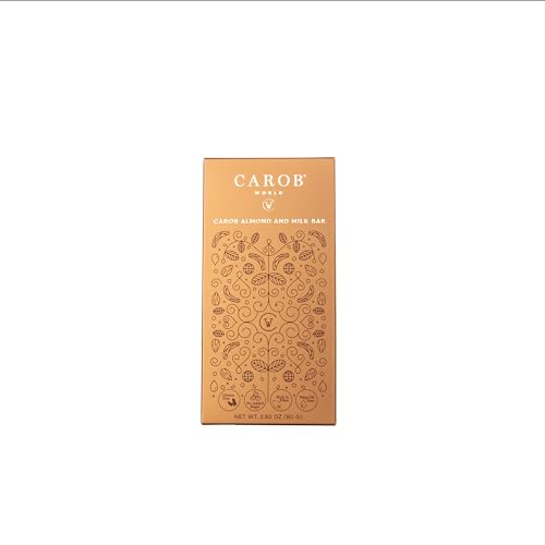 Carob Almond & Milk Bar | Glutenfrei & Zuckerfrei | 1er-Pack (1 x 80g) von Carob World CW