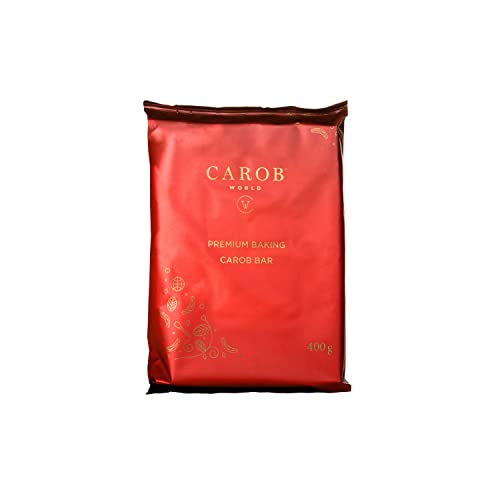 PREMIUM BAKING CAROB BAR (400g) | DER PREMIUM BAKING CAROB BAR | VEGANE | OHNE ZUSÄTZLICHEN ZUCKER von Carob World CW