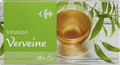 3 x Eisenkraut verveine CARREFOUR CLASSIC' la boite de 25 sachets - 3 x 32,5g Eisenkrauttee aus Frankreich 75 Beutel von Carrefour