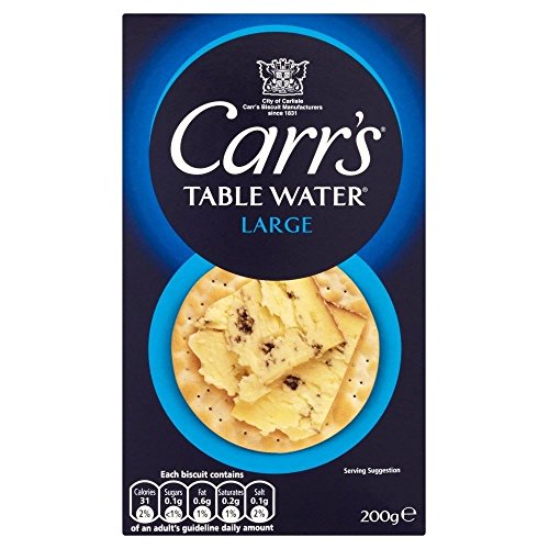 Carrs Table Wasser Biscuits (200g) - Packung mit 2 von Carrs