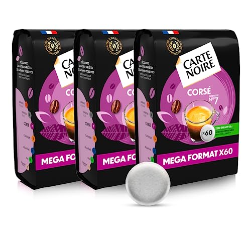 CARTE NOIRE Kaffeepads Nr. 7 – 3 Packungen mit je 60 Kaffeepads – kompatibel mit Senseo (180 Pads) von Carte Noire