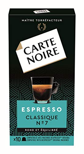 Carte Noire nespresso-kapseln kompatibel Schwarz Card 7 Espresso Klassische 10 Boxen - 100 kapseln von Carte Noire