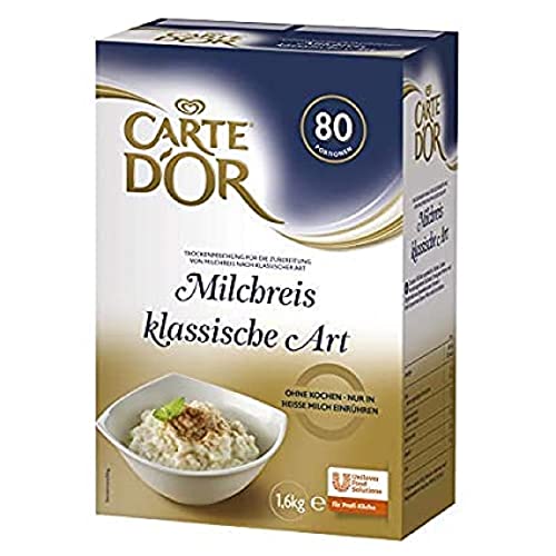 Carte D'Or klassischer Milchreis (Dessertpulver) 1er Pack (1 x 1,6kg) von Carte d'Or