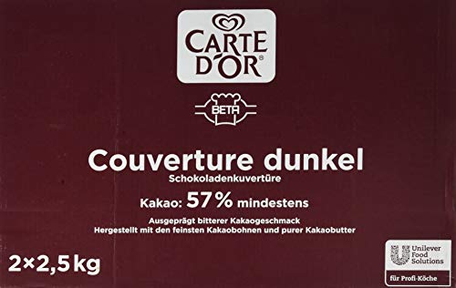 Carte d'Or Couverture dunkel (Ausgeprägter bitterer Kakaogeschmack) 1er Pack (1 x 5kg) von Carte d'Or