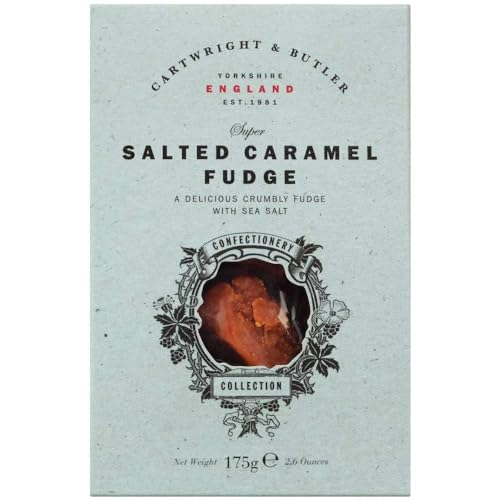 Cartwright & Butler Salted Caramel Fudge in carton, Weichkaramell mit Butter und Meersalz, 1er Pack (1 x ) von Cartwright & Butler