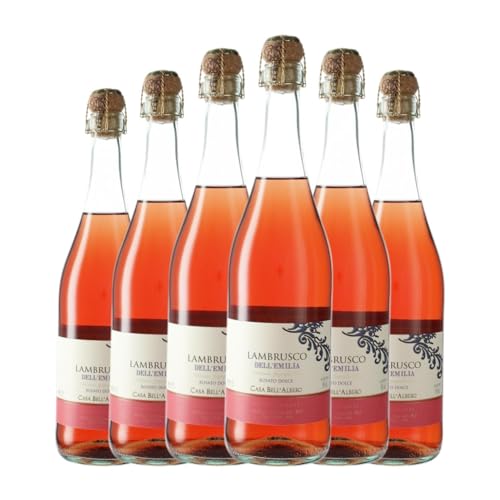 Casa Bell'Albero Rosato Lambrusco Emilia Romagna 75 cl (Schachtel mit 6 Flaschen von 75 cl) von Distribuidor