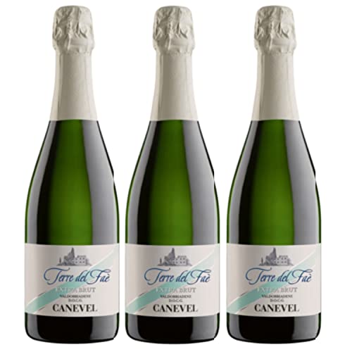 Casa Canevel Vigneto del Faè Spumante Dosaggio Zero Valdobbiadene Schaumwein DOCG I Versanel Paket (3 Flaschen) von CANEVEL