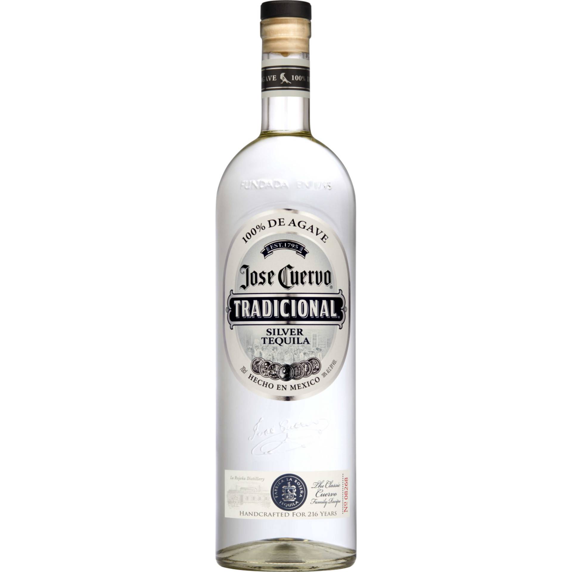 Jose Cuervo Tradicional Silver Tequila, Mexiko, 0,7 L, 38% Vol., Spirituosen Jose Cuervo Tradicional Silver Tequila, Mexiko, 0,7 L, 38% Vol., Spirituosen von Casa Cuervo, S.A.DE C.V., Rio Churubusco N.0213, 08400 Ciudad de Mexico CP, Mexiko