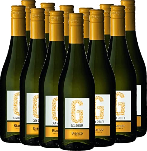 VINELLO 12er Weinpaket Perlwein - Bianco Frizzante IGT - Casa Gheller mit einem VINELLO.weinausgießer | 12 x 0,75 Liter VINELLO 12er Weinpaket Perlwein - Bianco Frizzante IGT - Casa Gheller mit einem VINELLO.weinausgießer | 12 x 0,75 Liter von GREAT BRITISH TRADING LIMITED