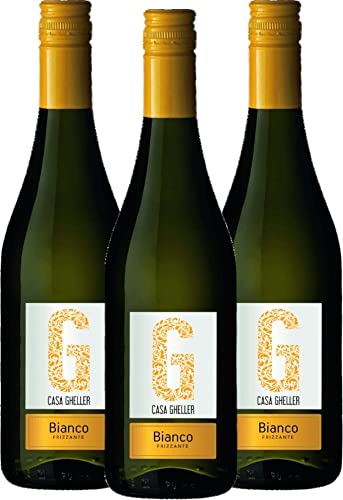 VINELLO 3er Weinpaket Perlwein - Bianco Frizzante IGT - Casa Gheller mit einem VINELLO.weinausgießer | 3 x 0,75 Liter VINELLO 3er Weinpaket Perlwein - Bianco Frizzante IGT - Casa Gheller mit einem VINELLO.weinausgießer | 3 x 0,75 Liter von Casa Gheller