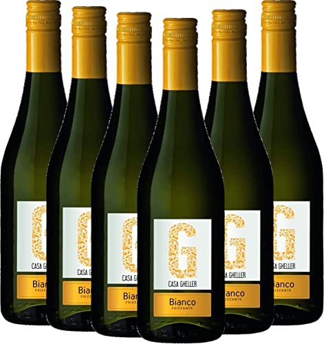 VINELLO 6er Weinpaket Perlwein - Bianco Frizzante IGT - Casa Gheller mit einem VINELLO.weinausgießer | 6 x 0,75 Liter VINELLO 6er Weinpaket Perlwein - Bianco Frizzante IGT - Casa Gheller mit einem VINELLO.weinausgießer | 6 x 0,75 Liter von Casa Gheller