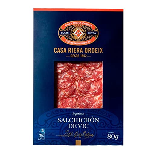 Spanische Edel-Salami Salchichon de Vic Extra Geschnitten 80 g von Casa Riera Ordeix