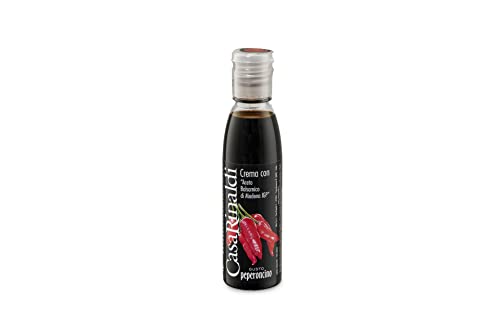 Casa Rinaldi - Creme mit Balsamico di Modena IGP, Geschmacklich mit Chili aromatisiert, Pikant und Intensiv, 150 ml Flasche von Casa Rinaldi