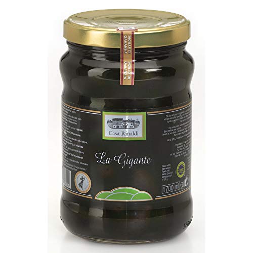 Casa Rinaldi Der Riese La Bella di Cerignola DOP Schwarze Oliven 1700g von Casa Rinaldi