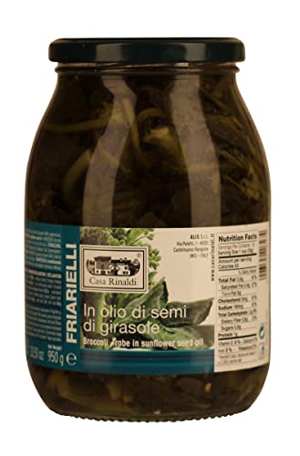 Casa Rinaldi Friarielli in Olio di Semi di Girasole - Stängelkohl in Sonnenblumenöl (1 x 950 g) von Casa Rinaldi