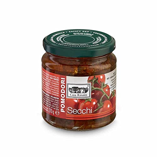 Casa Rinaldi - Getrocknete Tomaten in Sonnenblumenöl, geschmackvoller Tomatengeschmack mit Gewürzen, aromatischen Mantas und Kapern, 270 g Packung Casa Rinaldi - Getrocknete Tomaten in Sonnenblumenöl, geschmackvoller Tomatengeschmack mit Gewürzen, aromatischen Mantas und Kapern, 270 g Packung von Casa Rinaldi