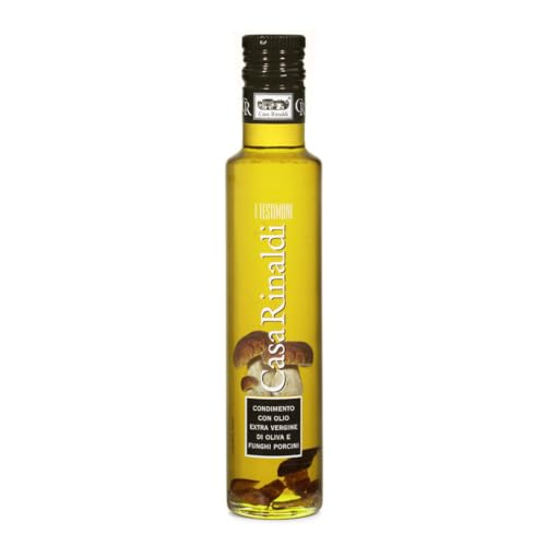 Casa Rinaldi - Lebensmittelwürze "I Testimoni" mit extra nativem Olivenöl mit Steinpilzgeschmack, Intensiver Geschmack, 250-ml-Flasche Casa Rinaldi - Lebensmittelwürze "I Testimoni" mit extra nativem Olivenöl mit Steinpilzgeschmack, Intensiver Geschmack, 250-ml-Flasche von Casa Rinaldi