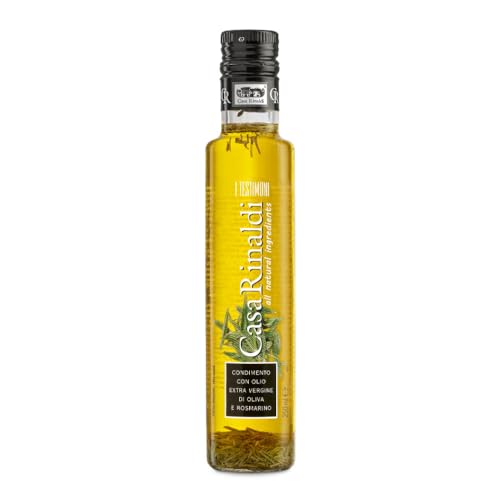Casa Rinaldi - Lebensmittelwürze "I Testimoni" mit Extra Nativem Olivenöl und Rosmarin, Frischer und aromatischer Geschmack, 250 ml Flasche von Casa Rinaldi