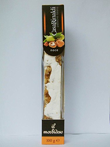Casa Rinaldi - Weicher Nougat mit ganzen Mandeln, Knusprig und Leicht Geröstet, Walnussgeschmack, 100g Packung Casa Rinaldi - Weicher Nougat mit ganzen Mandeln, Knusprig und Leicht Geröstet, Walnussgeschmack, 100g Packung von Casa Rinaldi