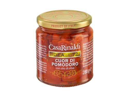 Casa Rinaldi - Tomatenherzen mit halbgetrockneten Tomaten in Sonnenblumenkernen, Geschmackvoll, 1,5 kg Glas von Casa Rinaldi