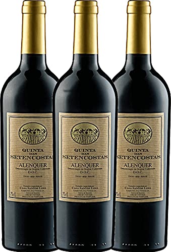 Quinta das Setencostas Tinto von Casa Santos Lima - Rotwein 3 x 0,75l VINELLO - 3er - Weinpaket inkl. kostenlosem VINELLO.weinausgießer von Casa Santos Lima