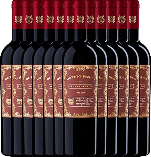 VINELLO 12er Weinpaket - Doppio Passo Appassimento 2021 - CVCB mit einem VINELLO.weinausgießer | 12 x 0,75 Liter von Casa Vinicola Carlo Botter