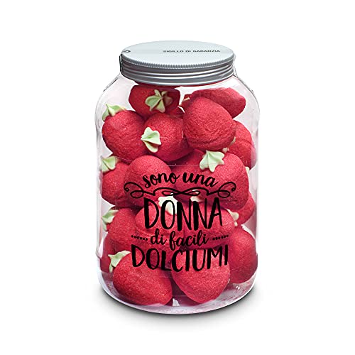 CASA DEL DOLCE Dose XXL Erdbeere, Marshmallow in Form und Geschmack von Erdbeere 500g, flauschig und lecker, Made in Italy, Geschenkideen für Geburtstage und Partys von Casa del Dolce