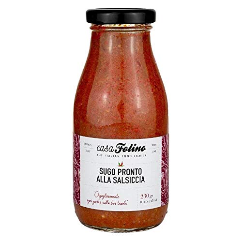 Sugo Pronto mit Calabrese Salcicia 250 ml Das Dressing schlechthin, verwendet für die ersten einfachen und traditionellen Gerichte. CasaFolino. Made in Italy. von CasaFolino