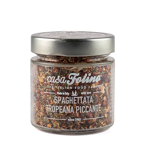 Spaghettata Tropeana würzig, 90 g, im Glas, wiederverwendbar und recycelbar, für Zwiebelgeschmack. Gewürze Casafolino. von Casafolino