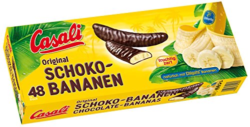 Casali Schoko-Bananen, 48 Stück - 600gr - 2x von Casali