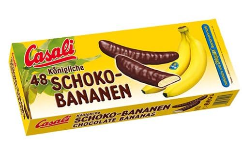 Casali Schoko-Bananen, 48 Stück - 600gr - 6x von Casali