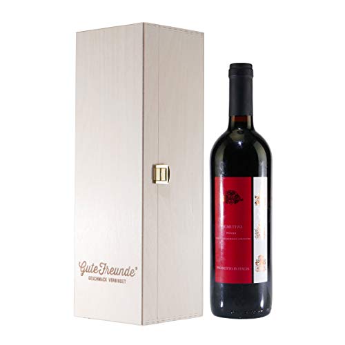 Primitivo Puglia IGP Rotwein mit Geschenk-Holzkiste von Casalina di Siziano