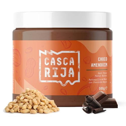CASCA RIJA: Dunkle Schokoladen-Erdnussbutter 500g | 89,8% Geröstete Erdnüsse + 10% Dunkle Schokolade + 0,01% Gemahlener Zimt + 0,01% Ingwerpulver von Casca Rija