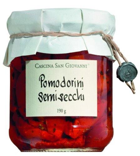 Cascina San Giovanni Pomodorini semisecchi sott`olio / Halbgetrocknete Kirschtomaten in Öl 190 gr. Cascina San Giovanni Pomodorini semisecchi sott`olio / Halbgetrocknete Kirschtomaten in Öl 190 gr. von Cascina San Giovanni