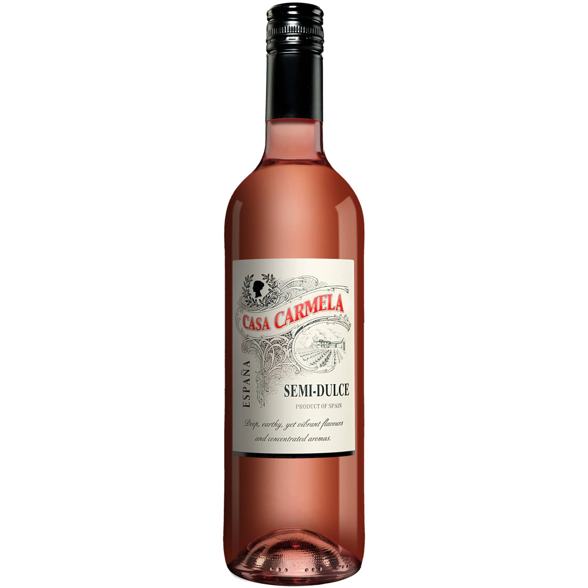 Casa Carmela Rosado Semi-Dulce 2024 0.75L 11.5% Vol. Roséwein Lieblich aus Spanien Casa Carmela Rosado Semi-Dulce 2024 0.75L 11.5% Vol. Roséwein Lieblich aus Spanien von Castaño
