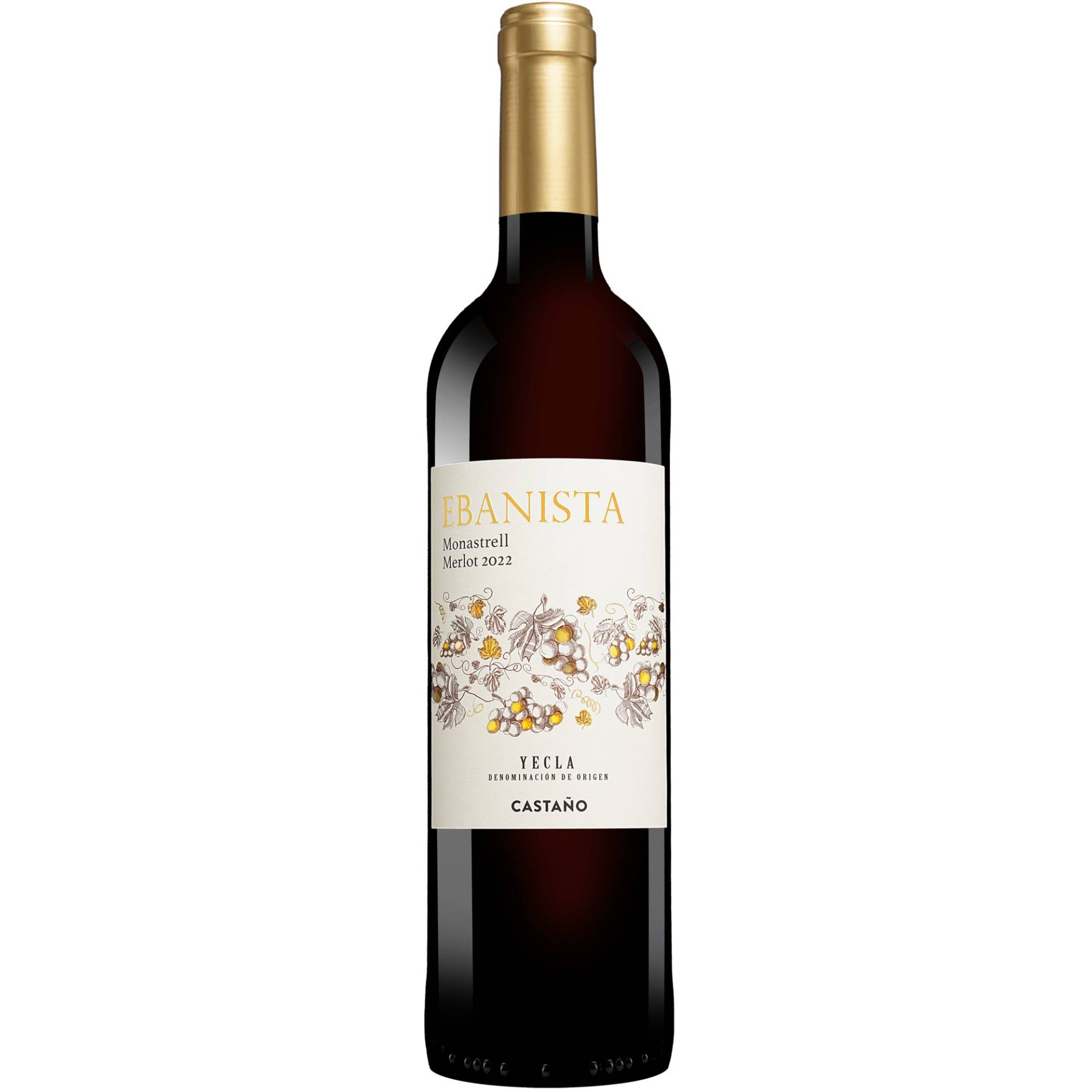 Ebanista Monastrell Merlot 2022  0.75L 14% Vol. Rotwein Trocken aus Spanien von Castaño
