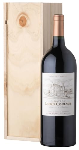 Geschenkbox Holzkiste - Magnumflasche Rotwein - Château Latour Camblanes Seigneurie de Camblanes - AOP Cadillac Côtes de Bordeaux -1,5 L Geschenkbox Holzkiste - Magnumflasche Rotwein - Château Latour Camblanes Seigneurie de Camblanes - AOP Cadillac Côtes de Bordeaux -1,5 L von Castel Chateaux Grands Crus