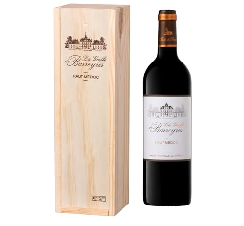 Geschenkset in Holzkiste – Rotwein Trocken – La Griffe de Barreyres – Haut Médoc AOP – Jahrgang 2018 – Terra Vitis Geschenkset in Holzkiste – Rotwein Trocken – La Griffe de Barreyres – Haut Médoc AOP – Jahrgang 2018 – Terra Vitis von Castel Chateaux Grands Crus
