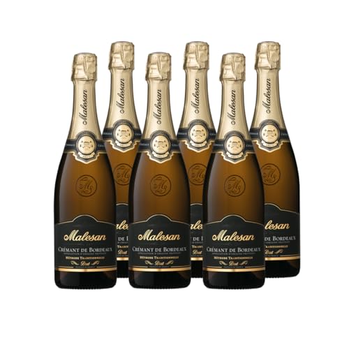 Malesan Brut Dégustation – AOP Crémant de Bordeaux – Traditionelle Methode (6 x 0,75 l) von Castel Freres