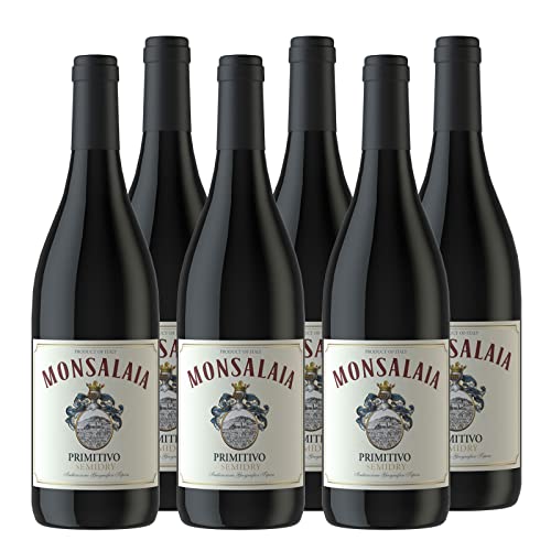 Primitivo Puglia IGT "Monsalaia" semidry Rotwein Apulien halbtrocken (6 x 0.75l) von Castellani