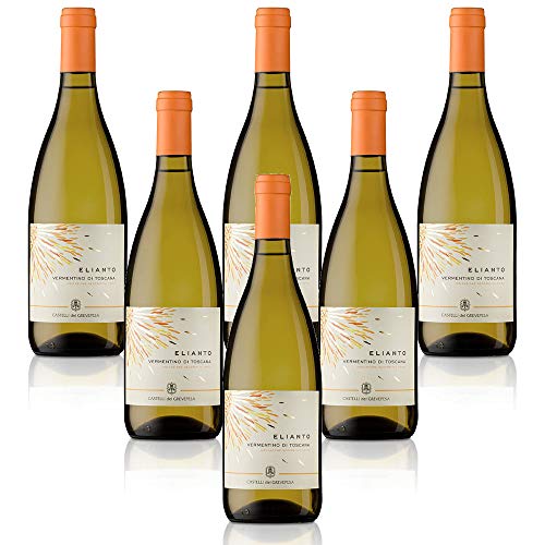 Italienischer Weißwein Vino Bianco IGT Toscana Vermentino Elianto Castelli del Grevepesa Castelgreve (6 flaschen 75 cl.) von Castelli del Grevepesa Castelgreve