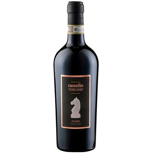 Castello Toscano Chianti Sangiovese DOCG Rotwein Wein Trocken Italien I Visando Paket (0,75l) von Castello Toscano