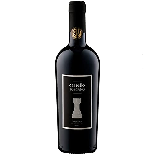 Castello Toscano Rosso Toscano IGT Rotwein Wein Halbtrocken Italien I Visando Paket (0,75l) von Castello Toscano