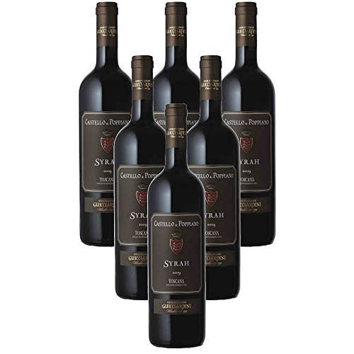 IGT Toscana Rosso Syrah Castello Poppiano Italienischer Rotwein (6 flaschen 75 cl.) von Castello di Poppiano