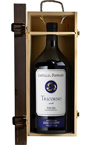 Tricorno Vino Rosso I.G.T. Toscana Castello di Poppiano - Italienischer Rotwein (1 flasche MAGNUM 1,5 liters Im Holzkoffer) von Castello di Poppiano