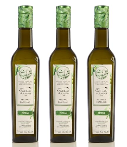 3 Flaschen 500 ml Picual Sorten - Castillo de Canena - Spanisch Natives Olivenöl extra, frisch direkt aus der produzierenden Mühle von olivaoliva