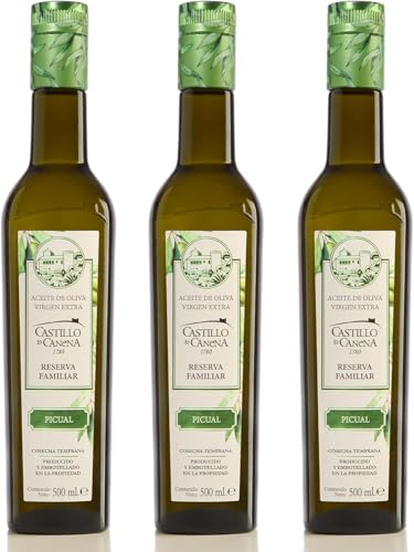 Castillo de Canena | 3 Flaschen 500 ml Picual Sorten | Spanisch Natives Olivenöl extra, frisch direkt aus der produzierenden Mühle von olivaoliva