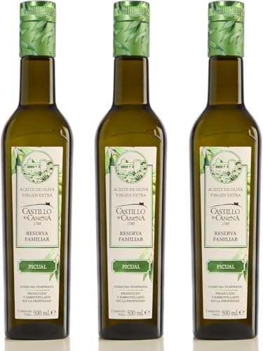 3 Flaschen 500 ml Picual Sorten - Castillo de Canena - Spanisch Natives Olivenöl extra, frisch direkt aus der produzierenden Mühle von olivaoliva