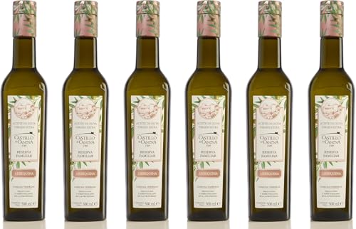 6 Flaschen 500 ml Arbequina Sorten - Castillo de Canena - Spanisch Natives Olivenöl extra von olivaoliva